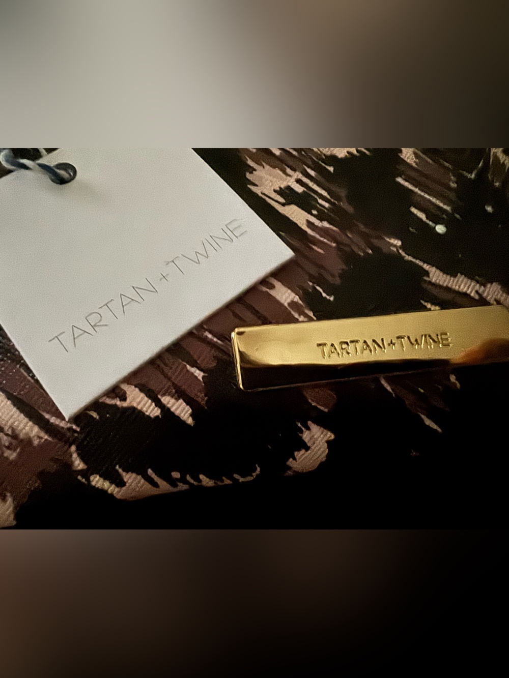 Tartan + Twine Gold Accent Cosmetic Bag - Black/Gold